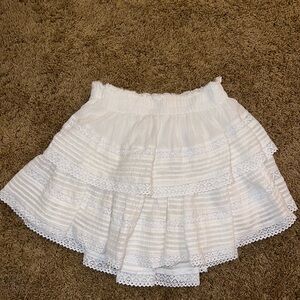 White Lace Tiered Skirt